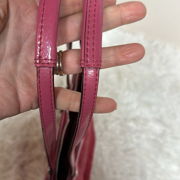 COACH WOMEN'S PINK QUILTED STITCH SIGNATURE NYLON/LEATHER TOTE/SHOULDER BAG - Picture 6 of 12